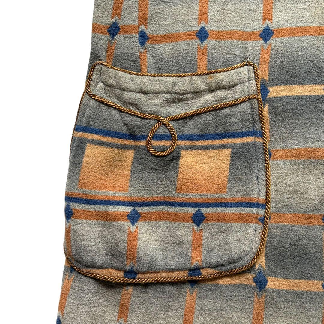 40〜50s ヴィンテージ ユーロ スモーキングコート ショールカラー ウール