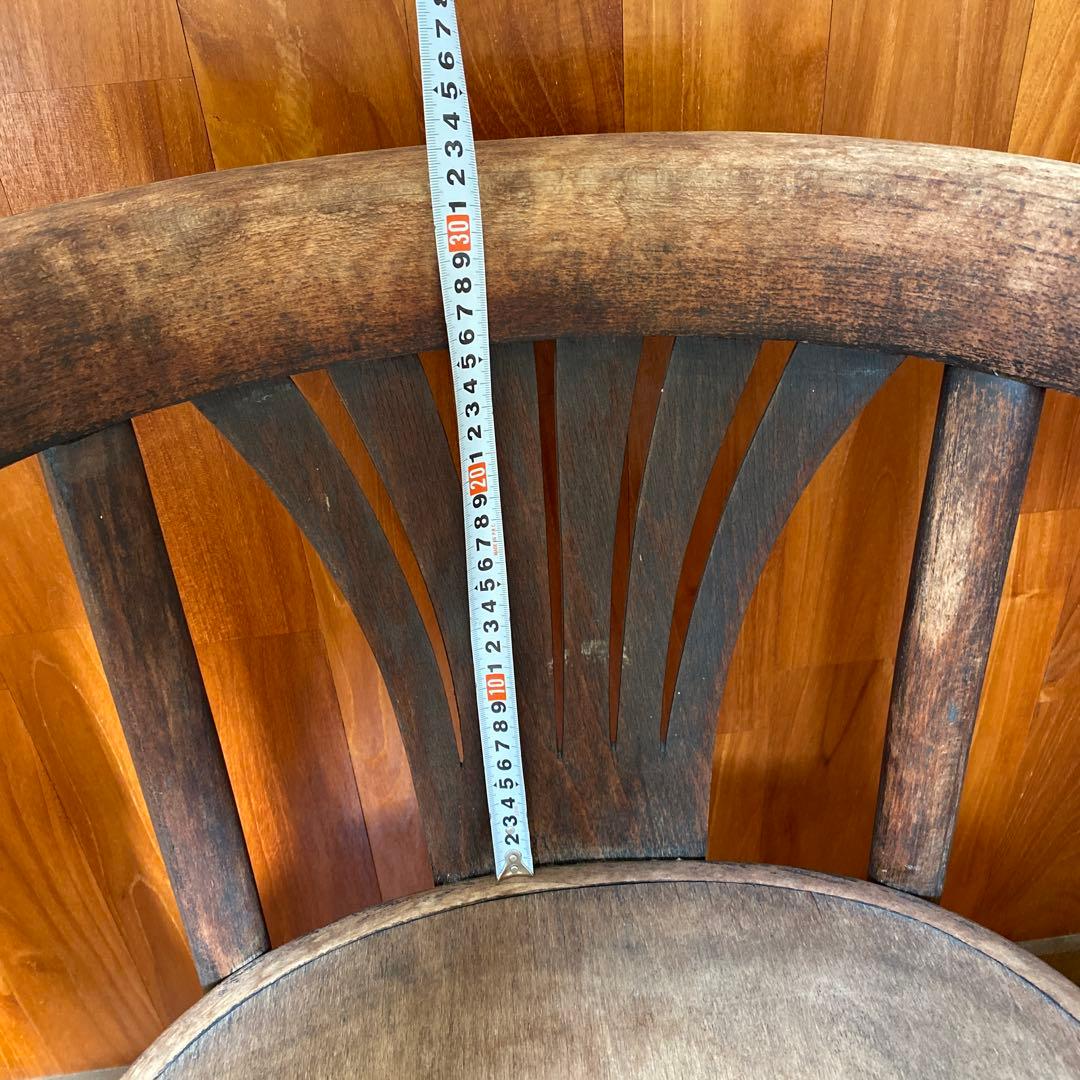 昭和レトロ 木製フレーム　アームチェア 椅子 ダイニングチェア