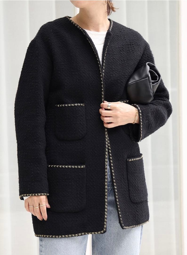 【SNOO様】24AW極美品！ドゥーズィエムクラス chain tweed JK