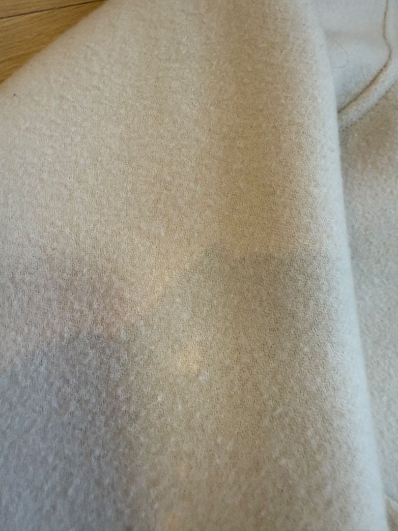 anuans♡バイカラーショートリバーコート　エクリュ