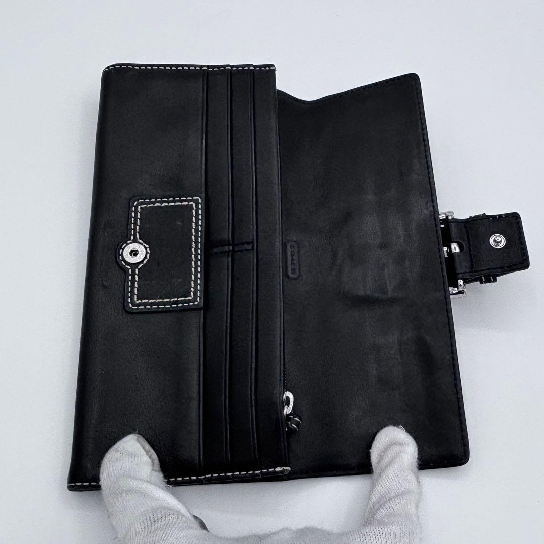 ✨美品✨ COACH コーチ レザー 二つ折り 長財布 黒 ヴォルテックス