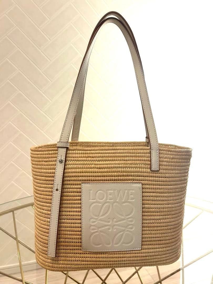 LOEWE スクエアバスケットバッグ (バックインバック付き)