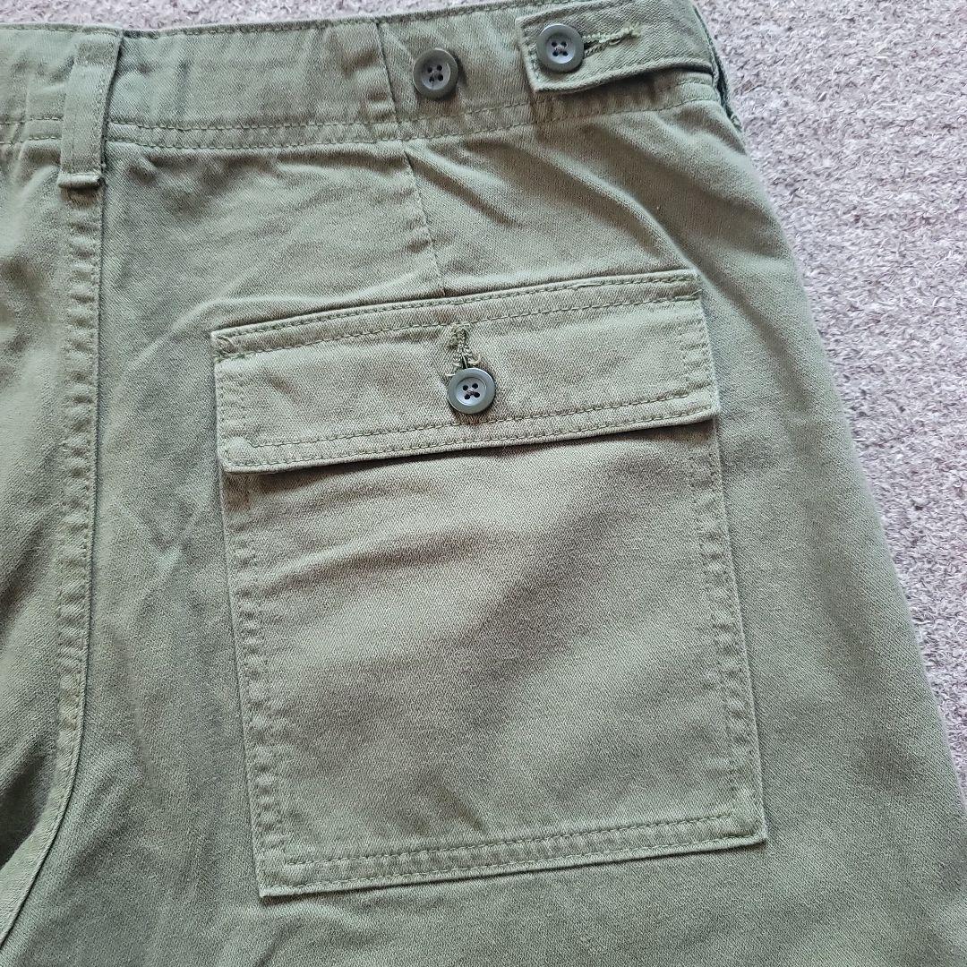 スピックアンドスパン ルーズベイカーパンツ カーキ 36サイズ