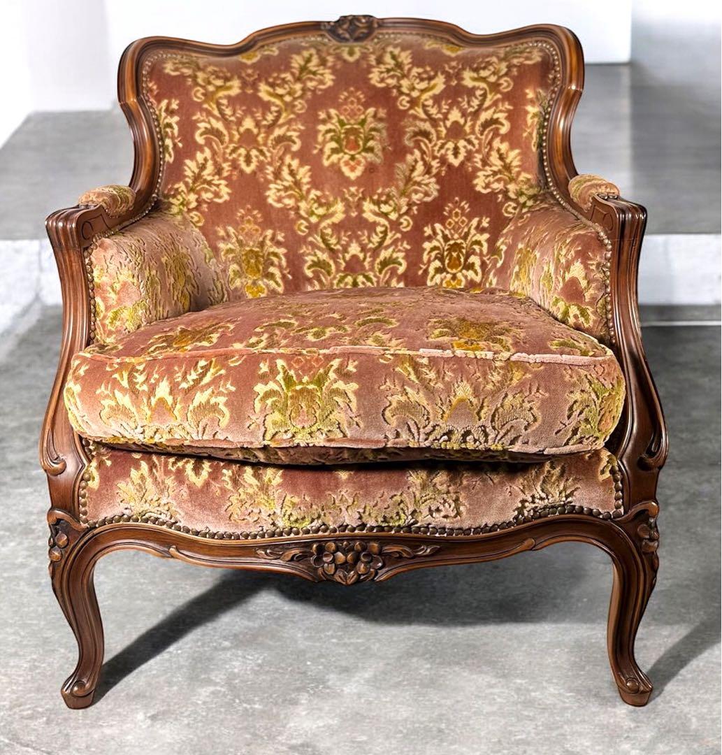 HR384 【美品】カリモク DOMANI ルイ15世 ロココ調　猫足