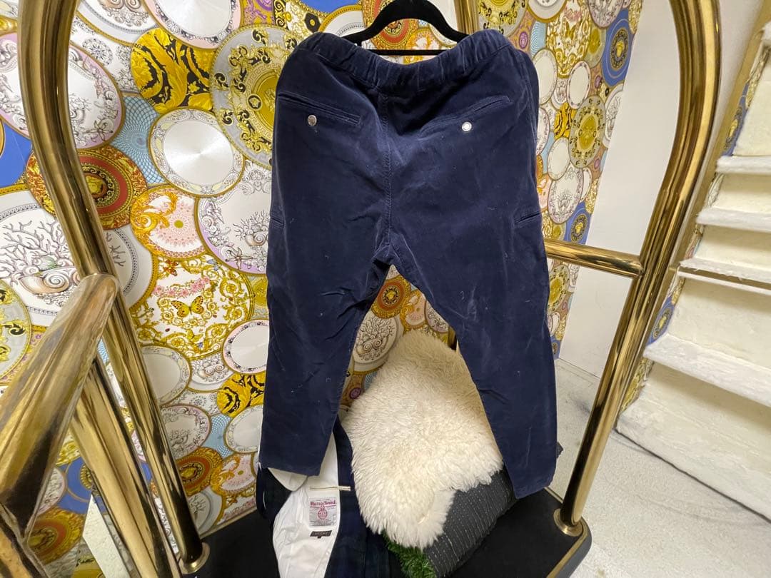 BEEMS ネイビー系チェック ジャケット スラックスセット