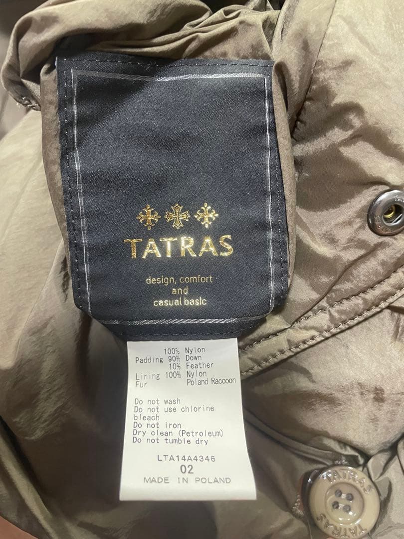 TATRAS タトラス ファー　ポンチョ ケープコート ダウン リバーシブル