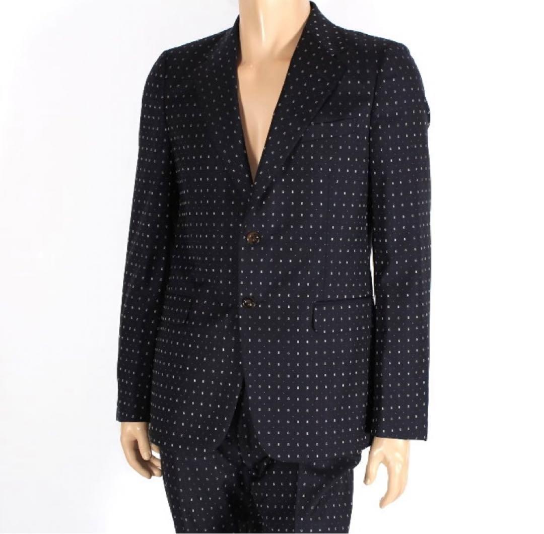 グッチ ストレートフィット G ドット ウール シングルブレスト スーツ