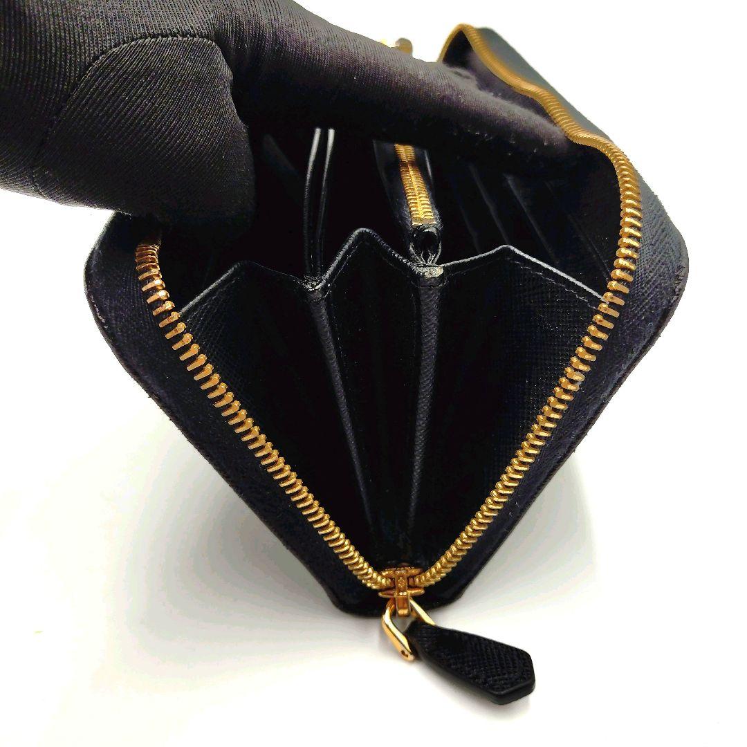 【美品】PRADA プラダ 長財布 ラウンドファスナー 箱付 黒 ①