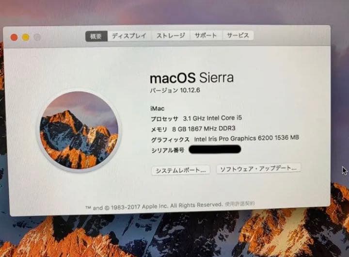 APPLE IMAC 2015年製 4kディスプレイ 21.5inch