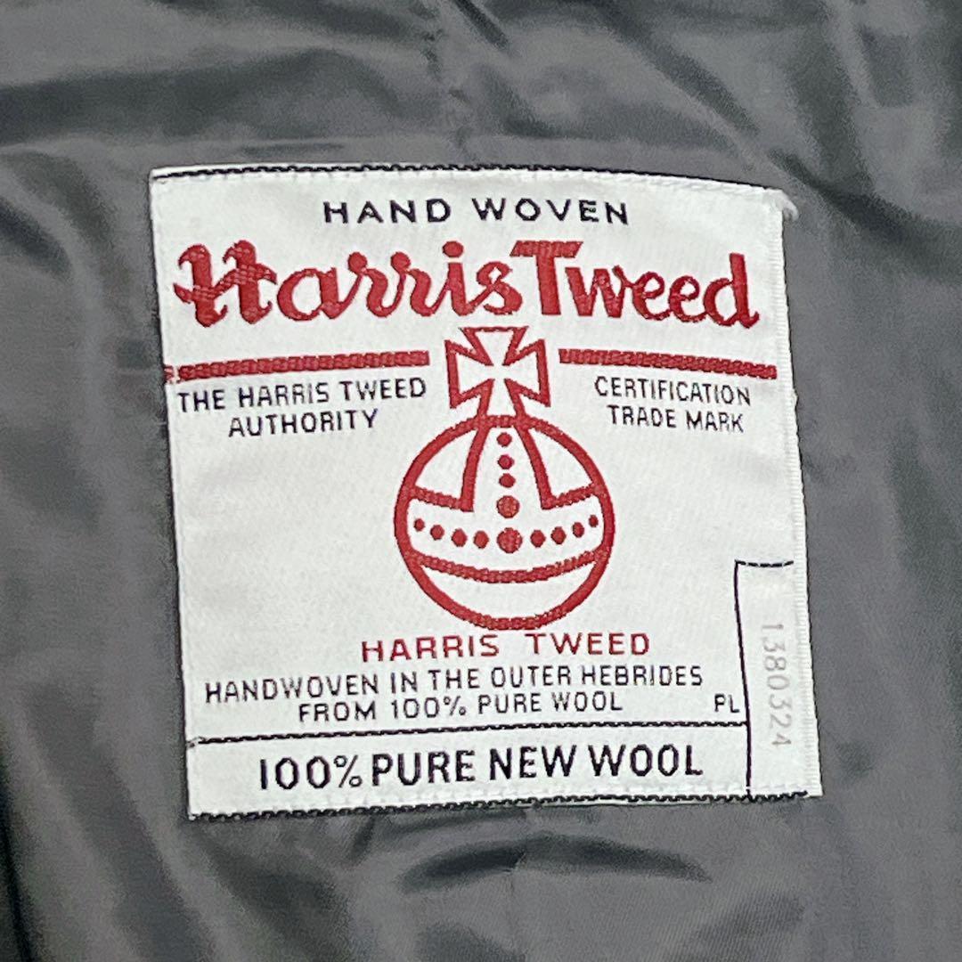 美品『アーバンリサーチロッソ』ハリスツイード ロングピーコート チェック M