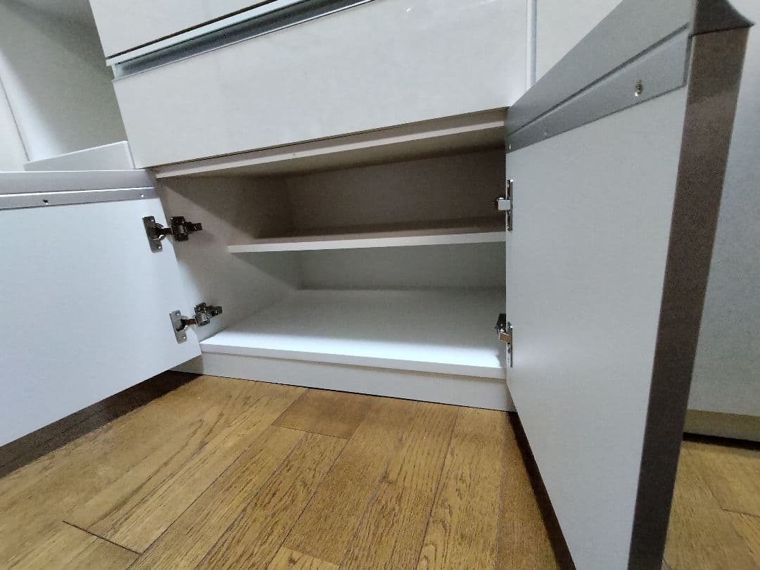 松田家具　キッチンボード　スモーク　　1400サイズ　食器棚　日本製　美品