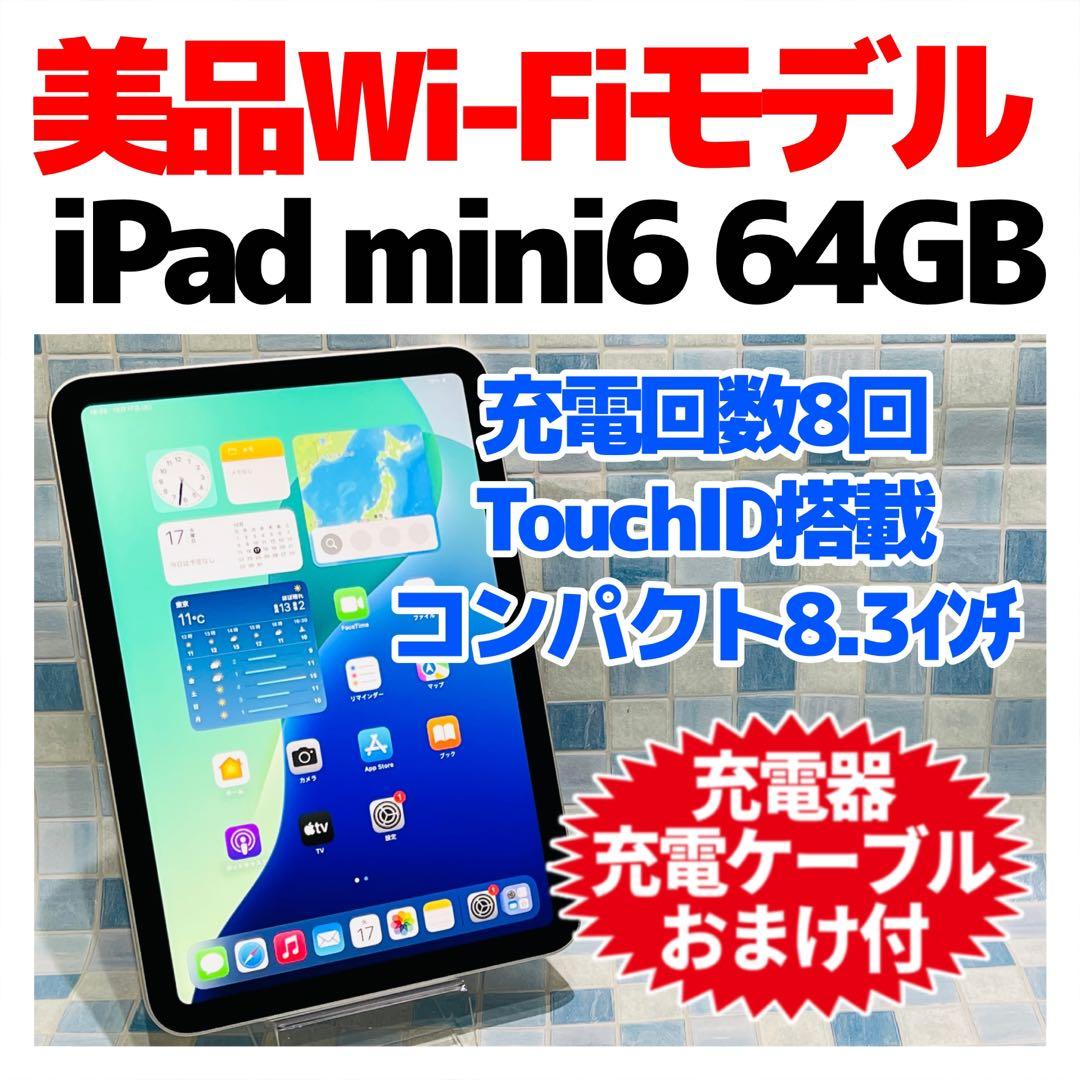 美品 Wi-Fi iPad mini 第6世代 本体 64GB スターライト