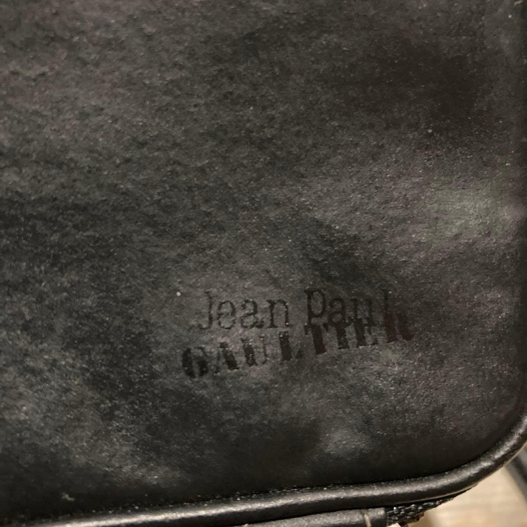 ■レア■ JPG ジャンポールゴルチエ 黒 レザー ポーチ ミニショルダーバッグ