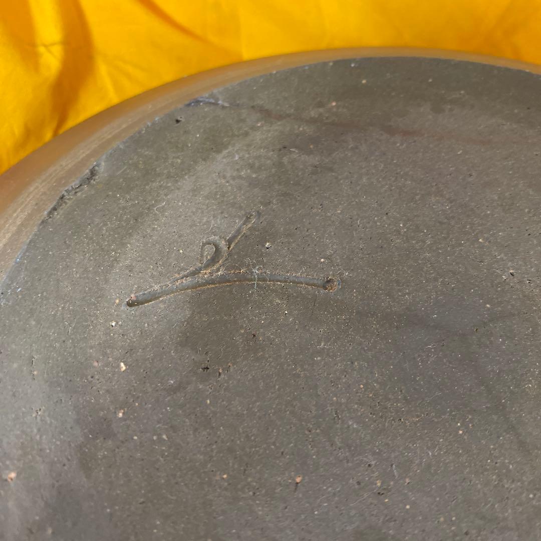 片岡聖観　備前　大皿　34cm