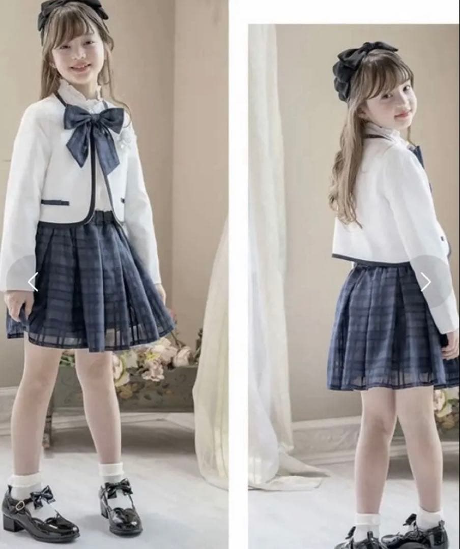 〈新品〉Catherine Cottage女の子フォーマル130 入学式 白×紺