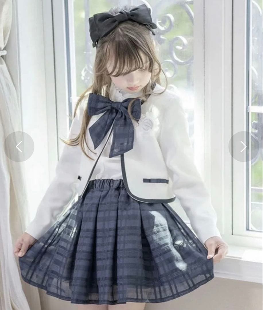 〈新品〉Catherine Cottage女の子フォーマル130 入学式 白×紺