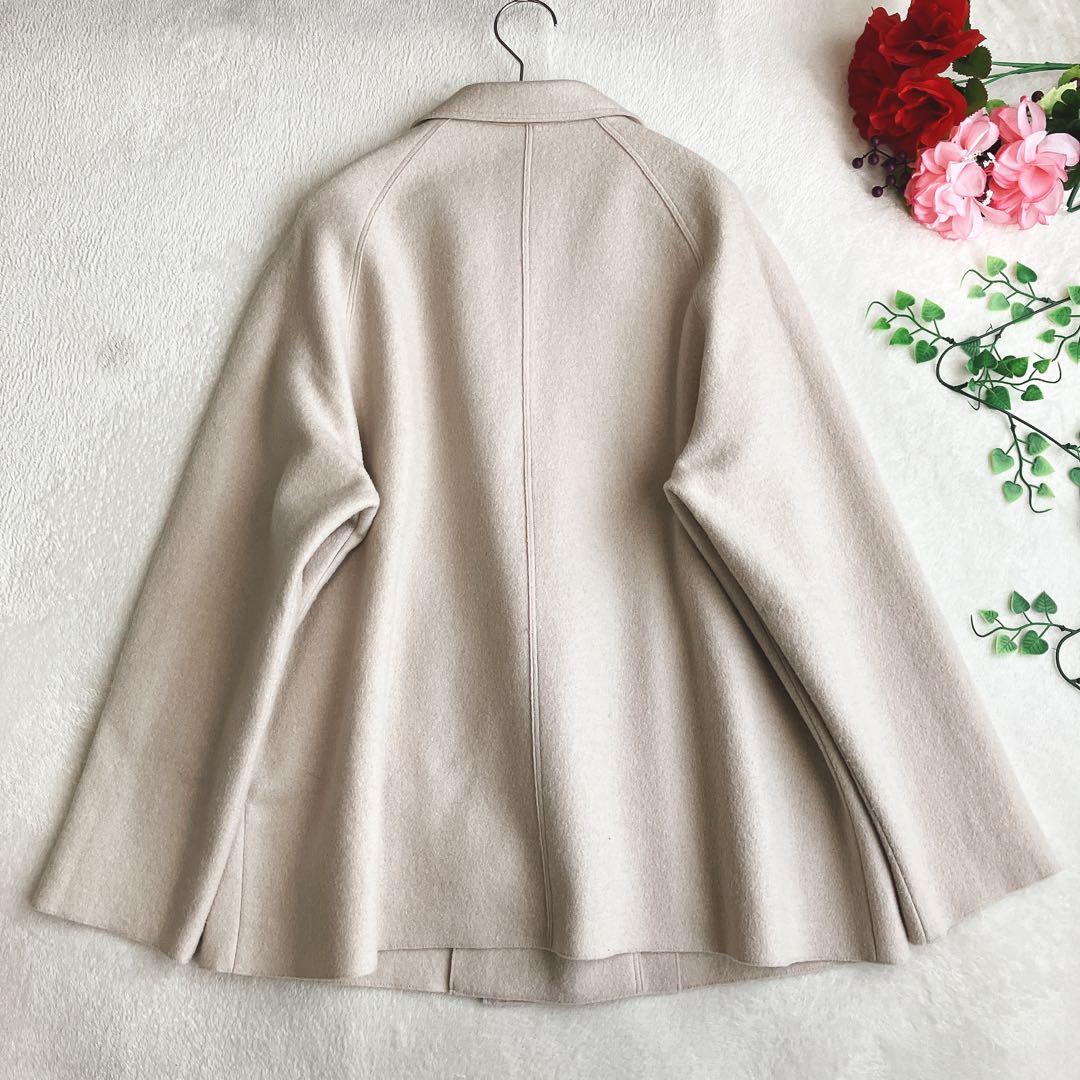 【24AW/美品】23区★ウールリバーコート ビッグシルエットドロップショルダー