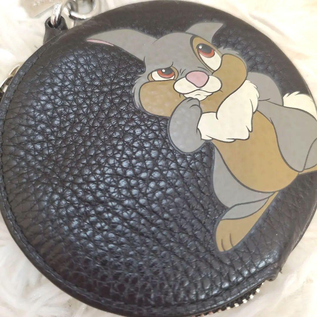 ⭐未使用⭐COACH×ディズニー とんすけ ケース 黒 シボ革