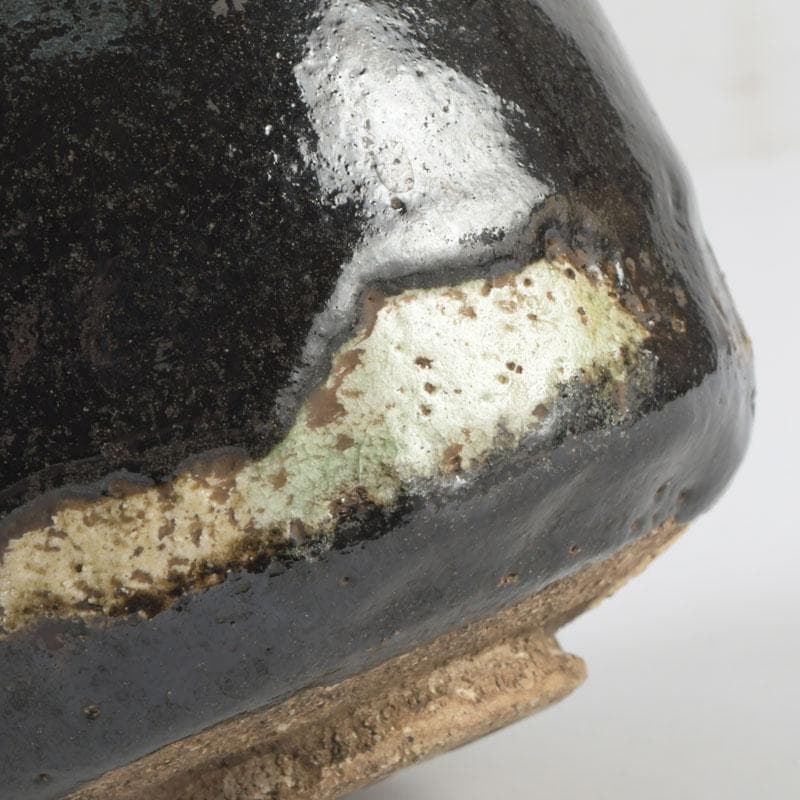 meru 楽吉左衛門五代宗入作　黒楽茶碗　十一代　慶入極め箱　M　9828