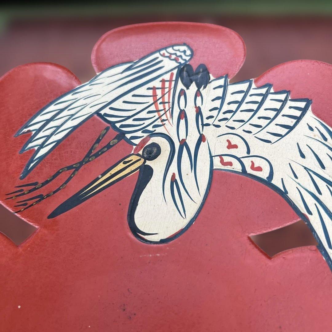 大入看板 鶴 亀 昭和レトロ アンティーク 木製看板 古美術 ヴィンテージ