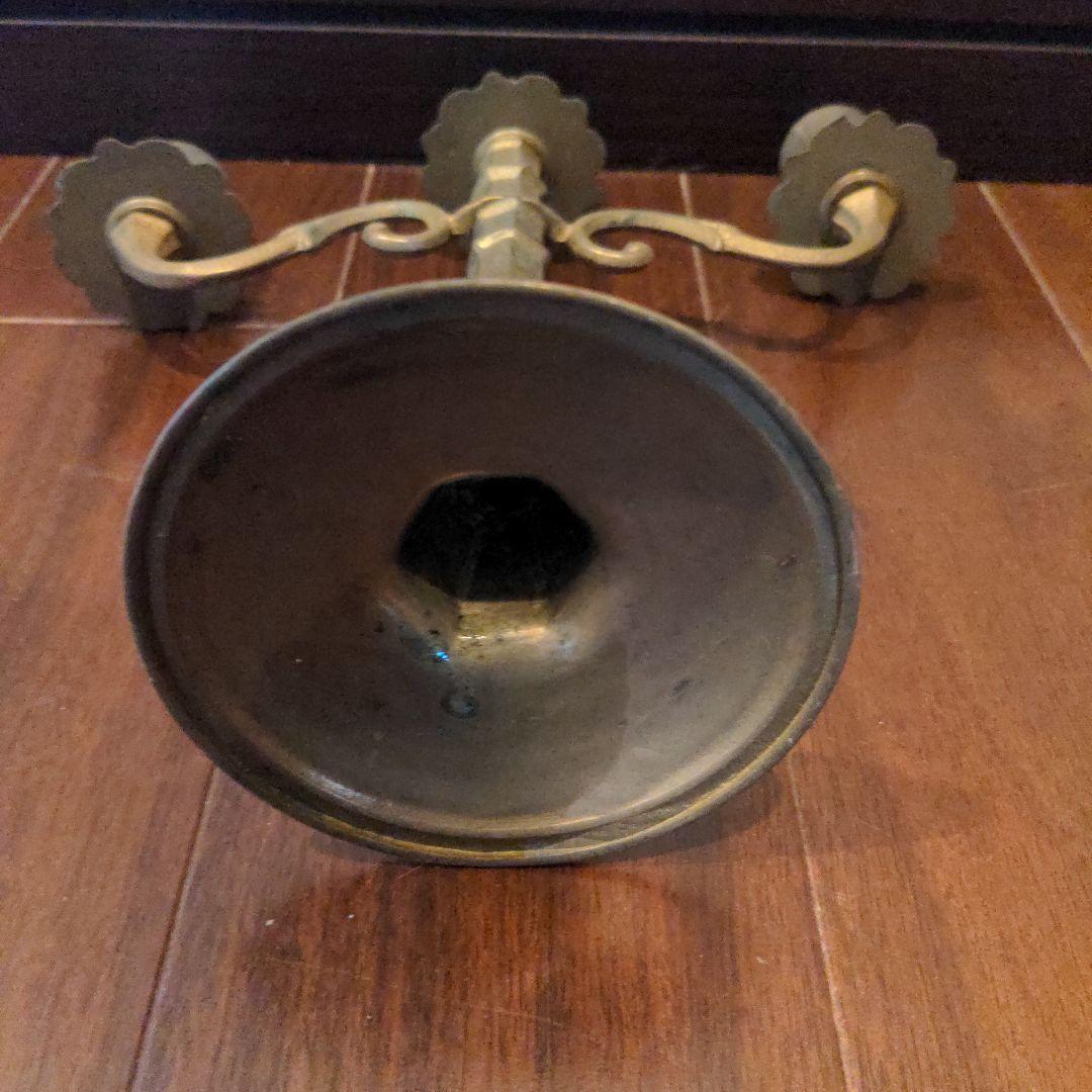 3灯式　フランスキャンドルホルダー　アンティークキャンドルスタンド　　 真鍮