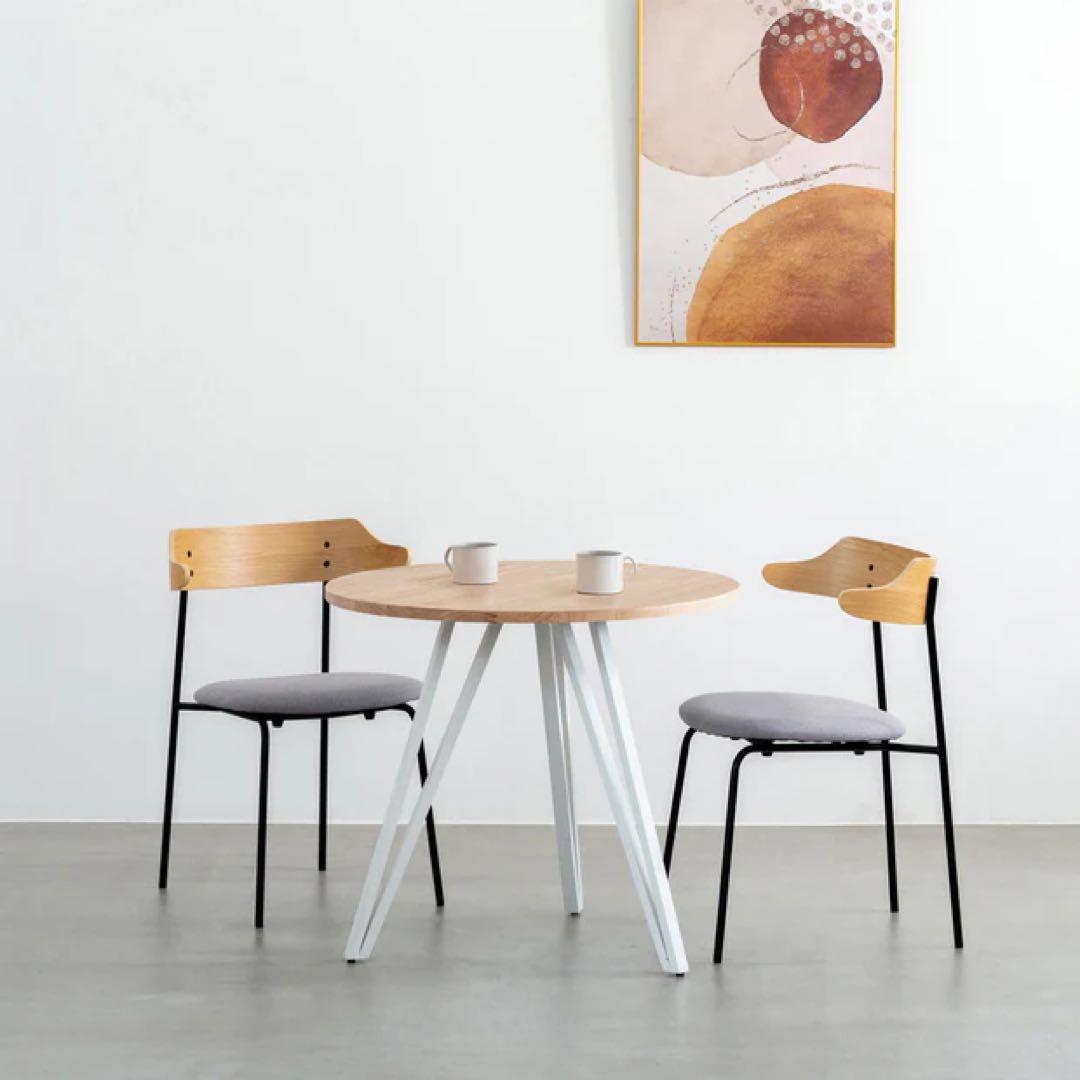 THE CAFE TABLE / 天然木シリーズ φ80 ナチュラル　カナデモノ