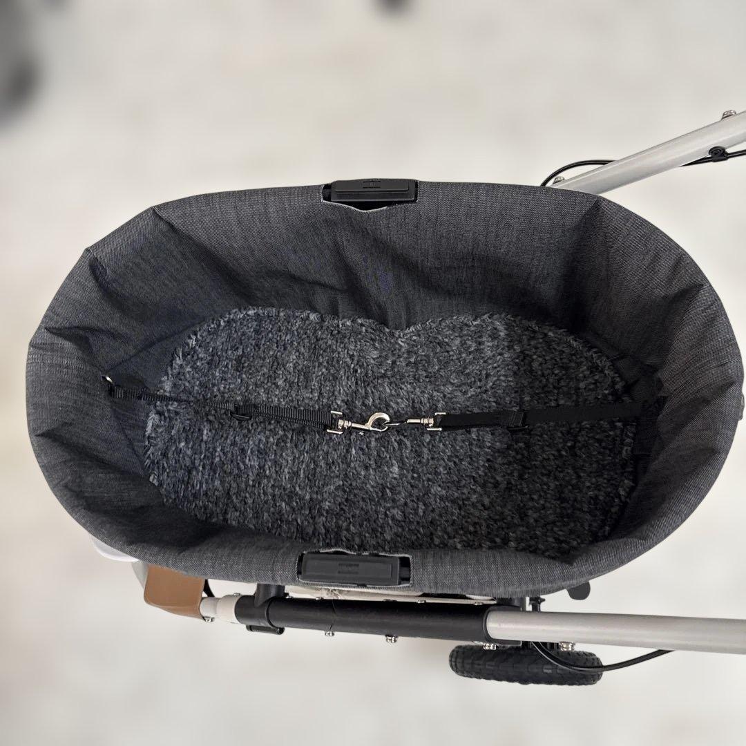 エアバギートーム3 コットカバー(レギュラーサイズ)デニム×ボア　黒系2点セット