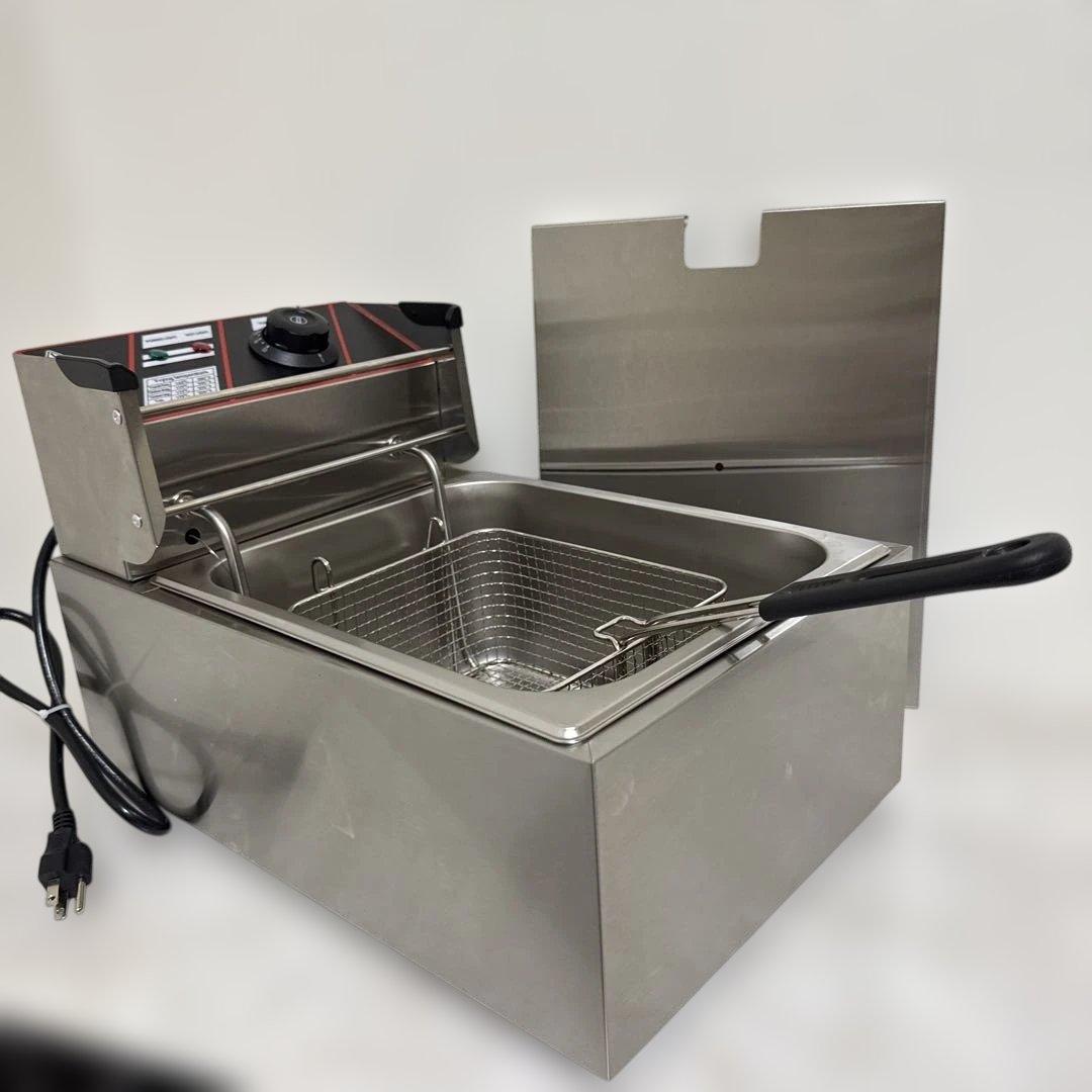 美品 卓上フライヤー 業務用 家庭用 6Ｌ大容量 ステンレス 電気フライヤー