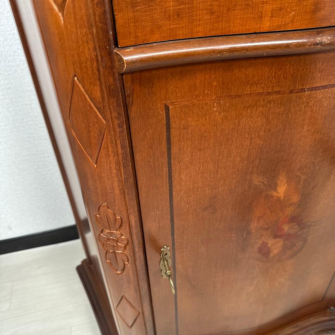 イタリア製 象嵌細工 アンティークスタイル コンソール キャビネット※i4※