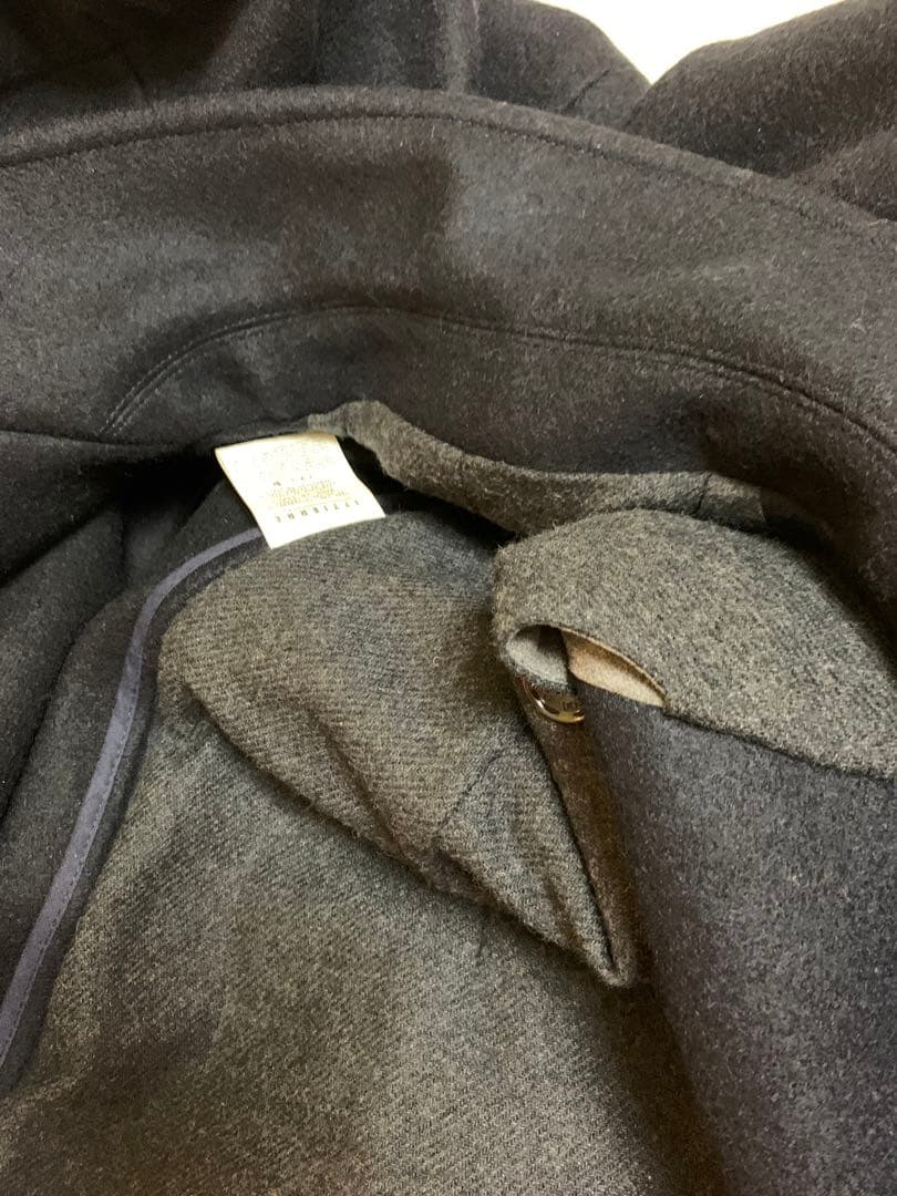 D&Gウール ピーコート ダブルブレスト 48黒紺