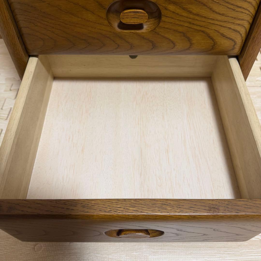 浜本工芸 ナラ材 木製 6段 スリムチェスト 国産