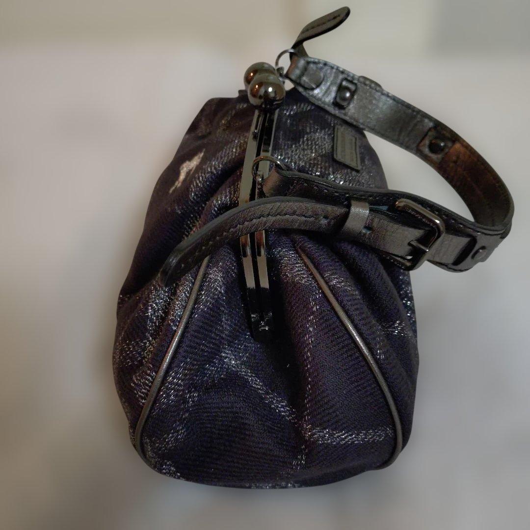 バーバリーブルーレーベル がま口 バッグ レア チェック柄 新品未使用 タグ付き