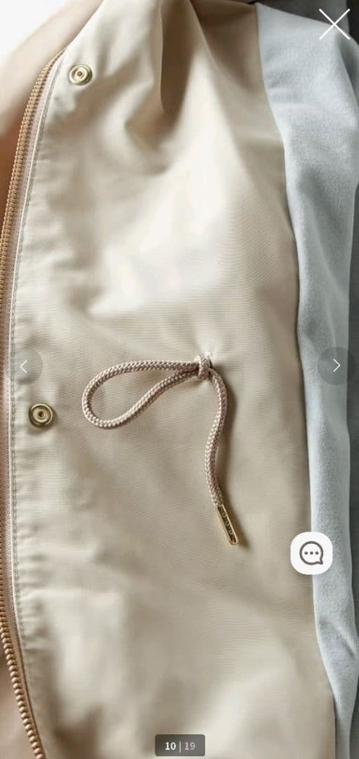 ドゥクラッセ　光沢グログラン・ファー使いモッズコート 　フード　定価21890円