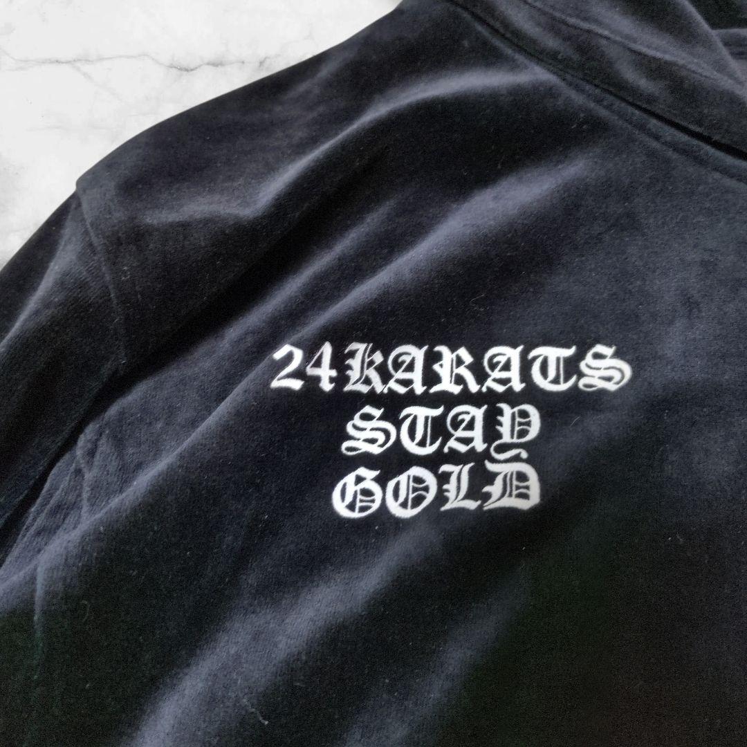極美品✨24karats 黒金 ベロアジャージ セットアップ XL 希少