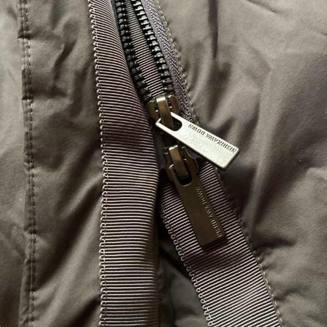 美品✨ナノユニバース 西川ダウン スタンドカラーダウンポンチョ ダークグレー