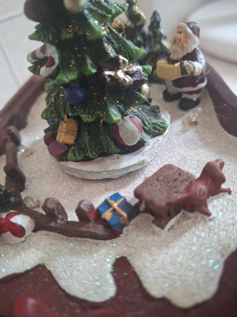 値下げ☆クリスマスツリーピアノオルゴールLEDライト付き