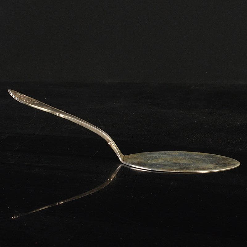 茶道具　STERLING　SILVER刻印　風炉灰匙　時代箱　M　R7313