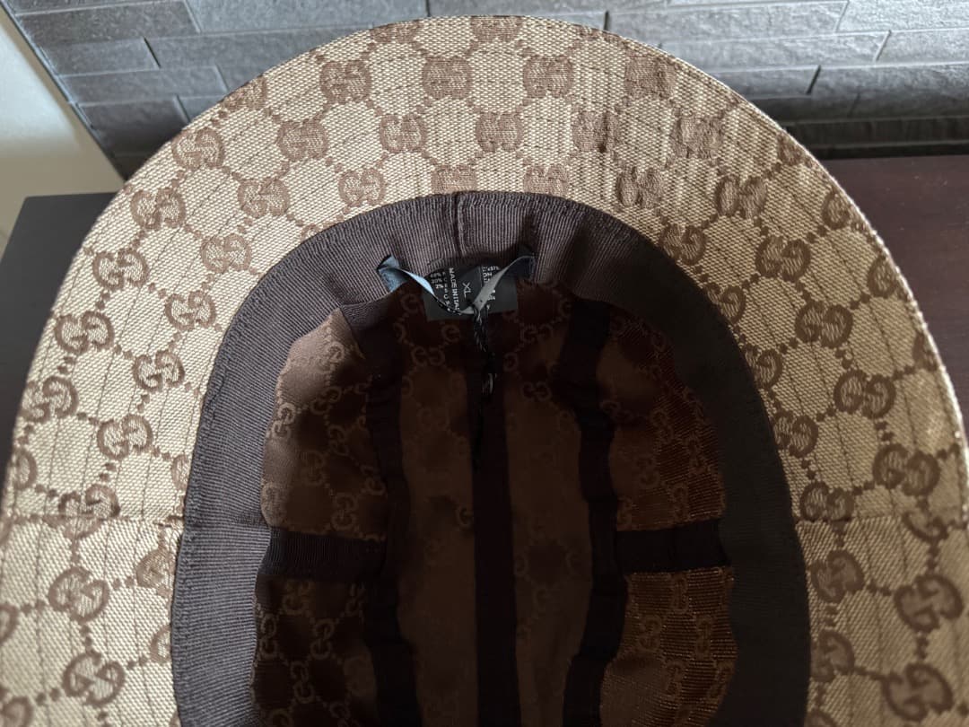 GUCCI 　ハット　モノグラム　GGキャンバス