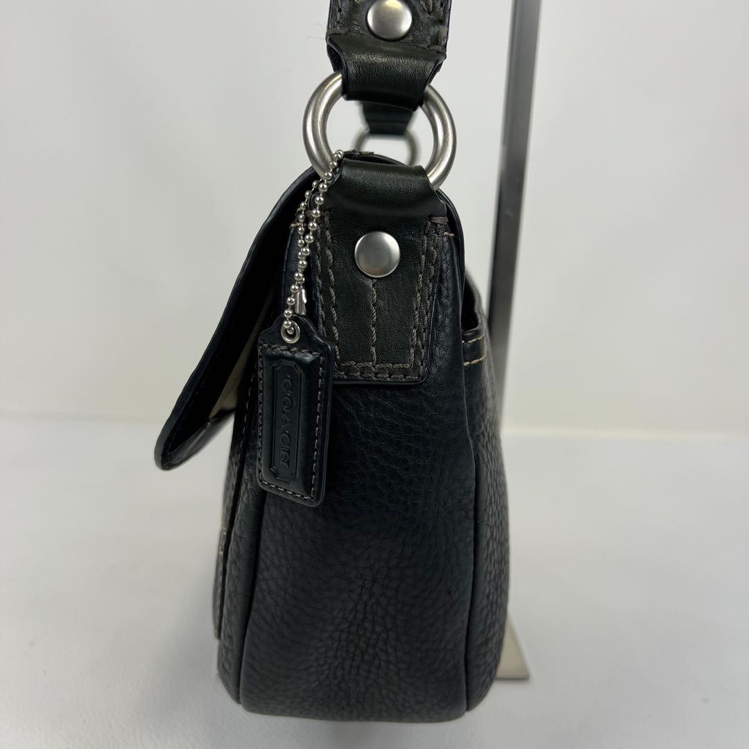 バッグ COACH hobo leather Flap Shoulder Bag y2k