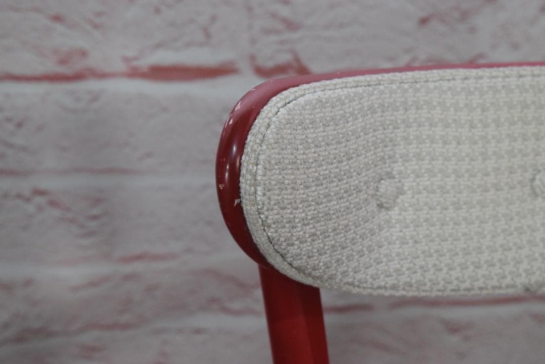 2脚　TON/トン バナナチェア ファブリック付き ダイニングチェア　レッド　B