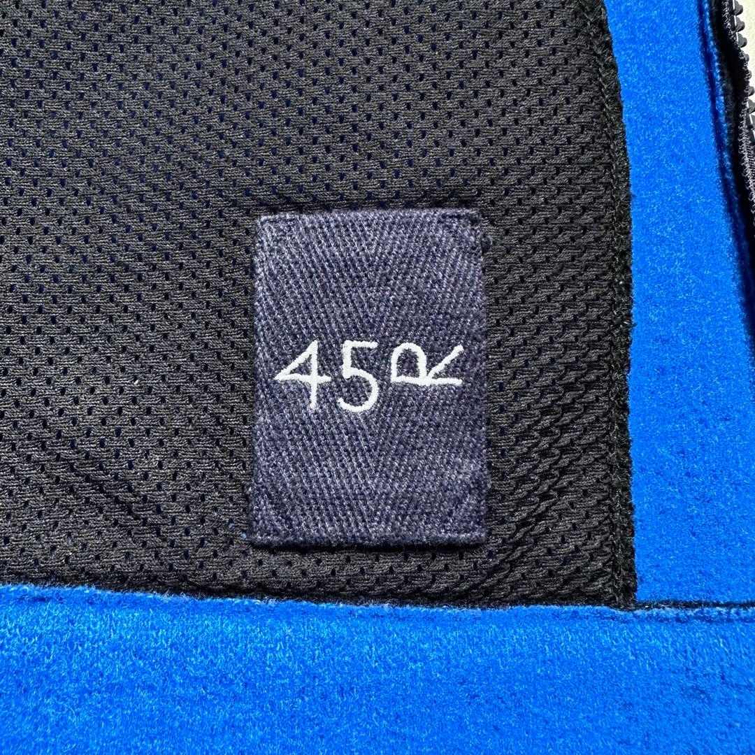 現行タグ✨45R 縮絨ウールジャケット ダブルジップアップブルゾン 秋冬 紺 2