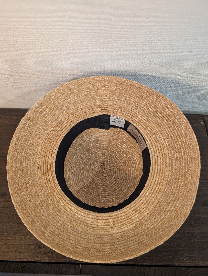 石田製帽　細麦ストローハットカサブランカ