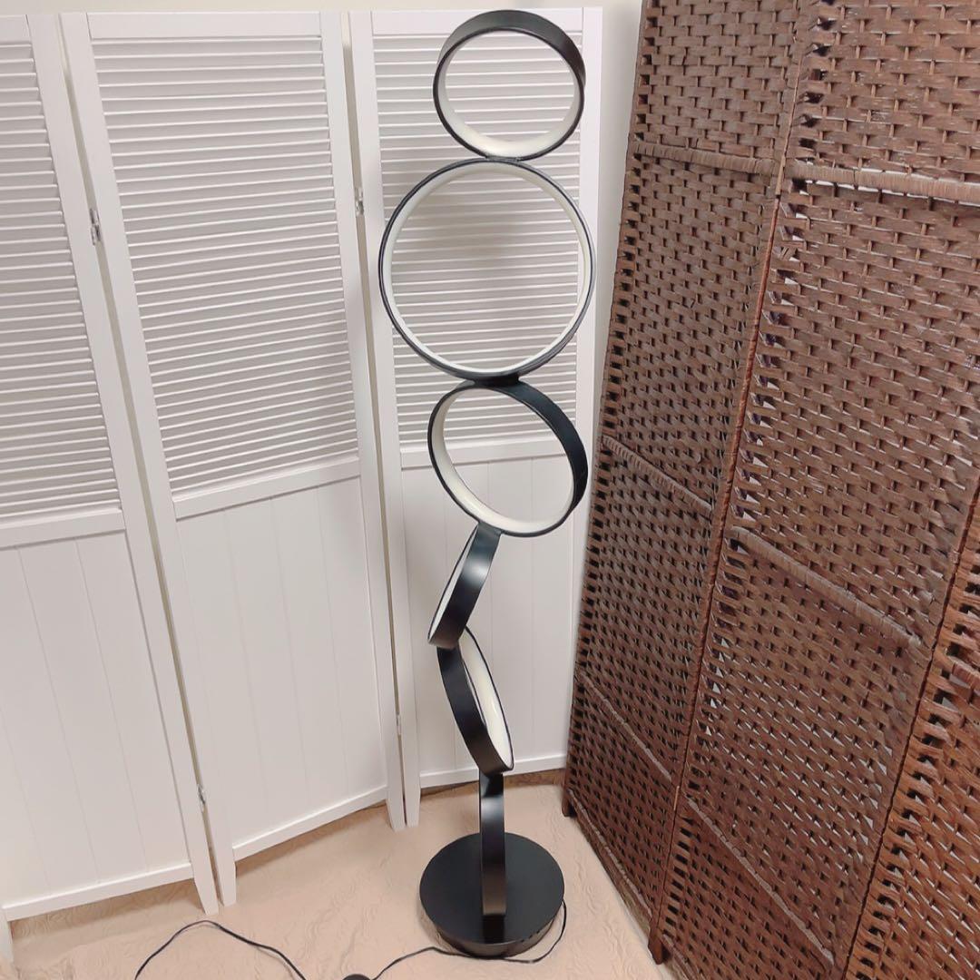 【直接引き取り 大阪】ファイブリング LED照明 スタンドライト フロアランプ