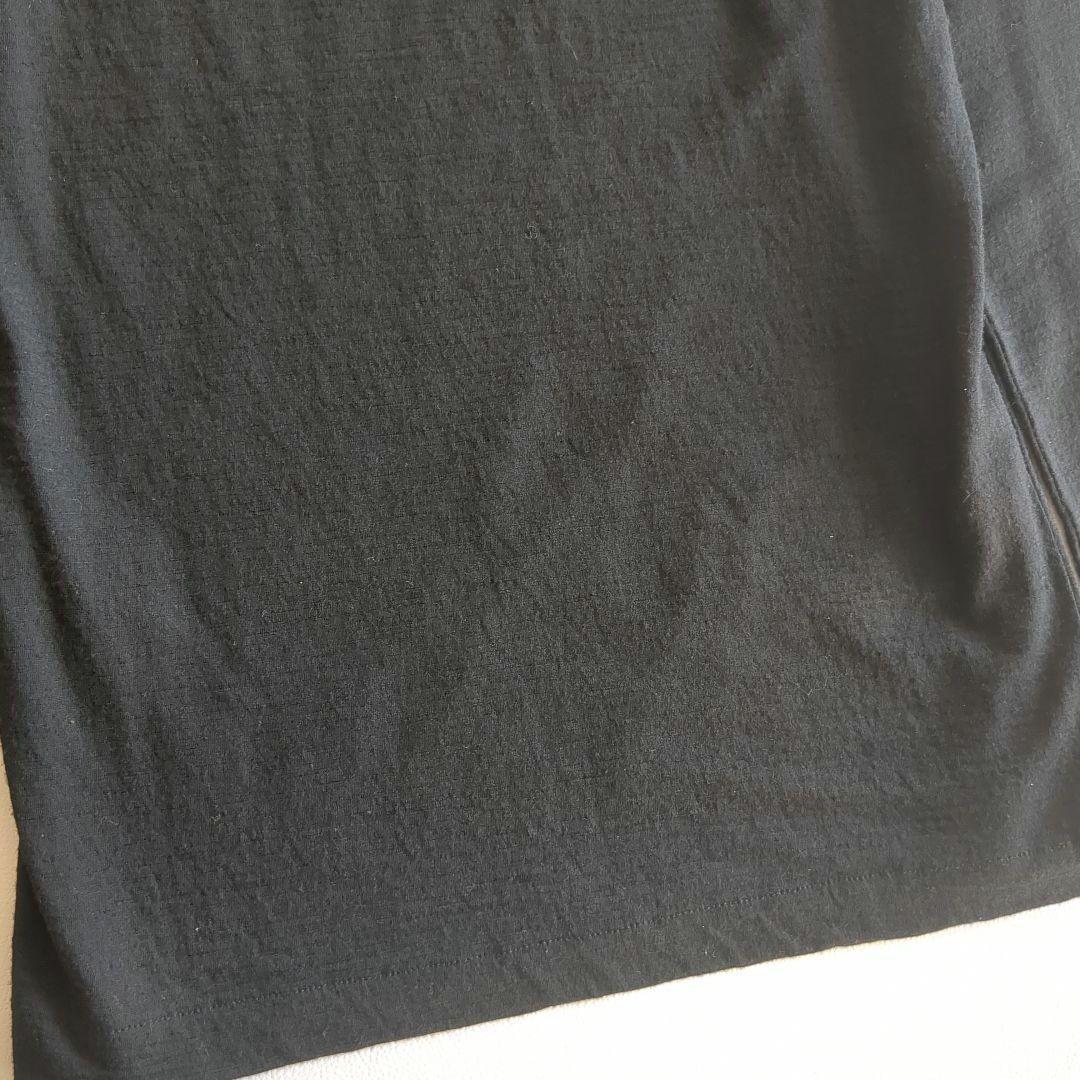 トリココムデギャルソン ニット 丸襟 バイカラー 黒 シルバー 薄手