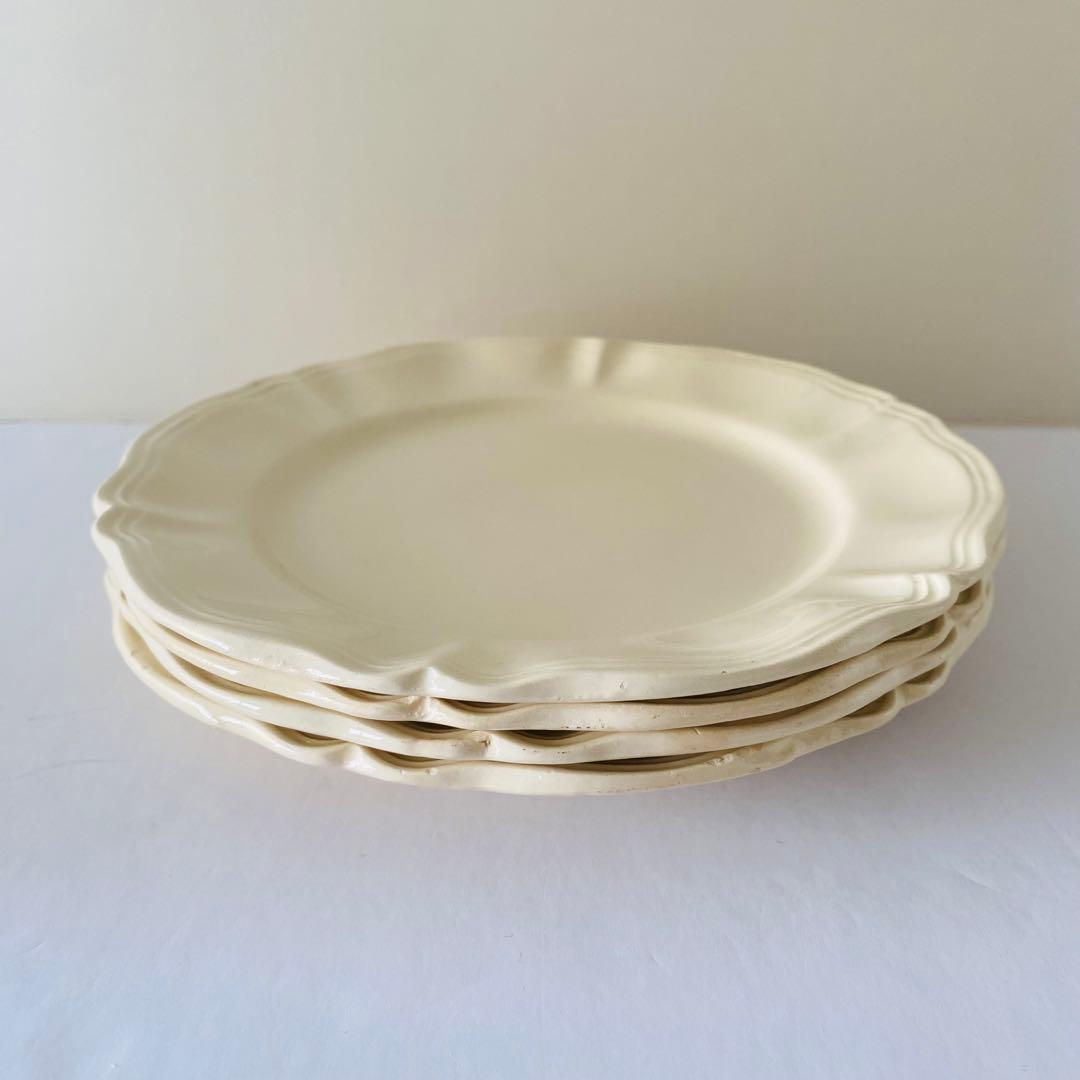 ディゴワンサルグミンヌ　花リム　ケーキプレート　フランス　4点セット