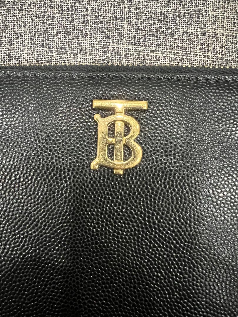 バーバリー BURBERRY エルモア TBロゴ 長財布 ブラック