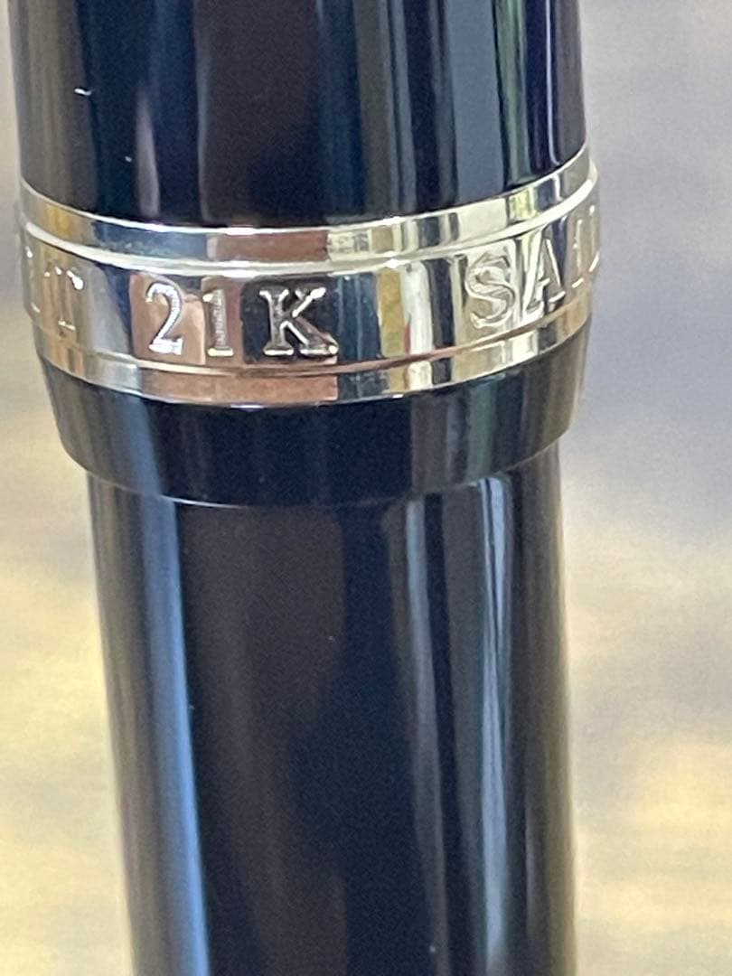 試筆のみ　MSニブ　ミュージック　ホワイトゴールド　21金　セーラー　万年筆