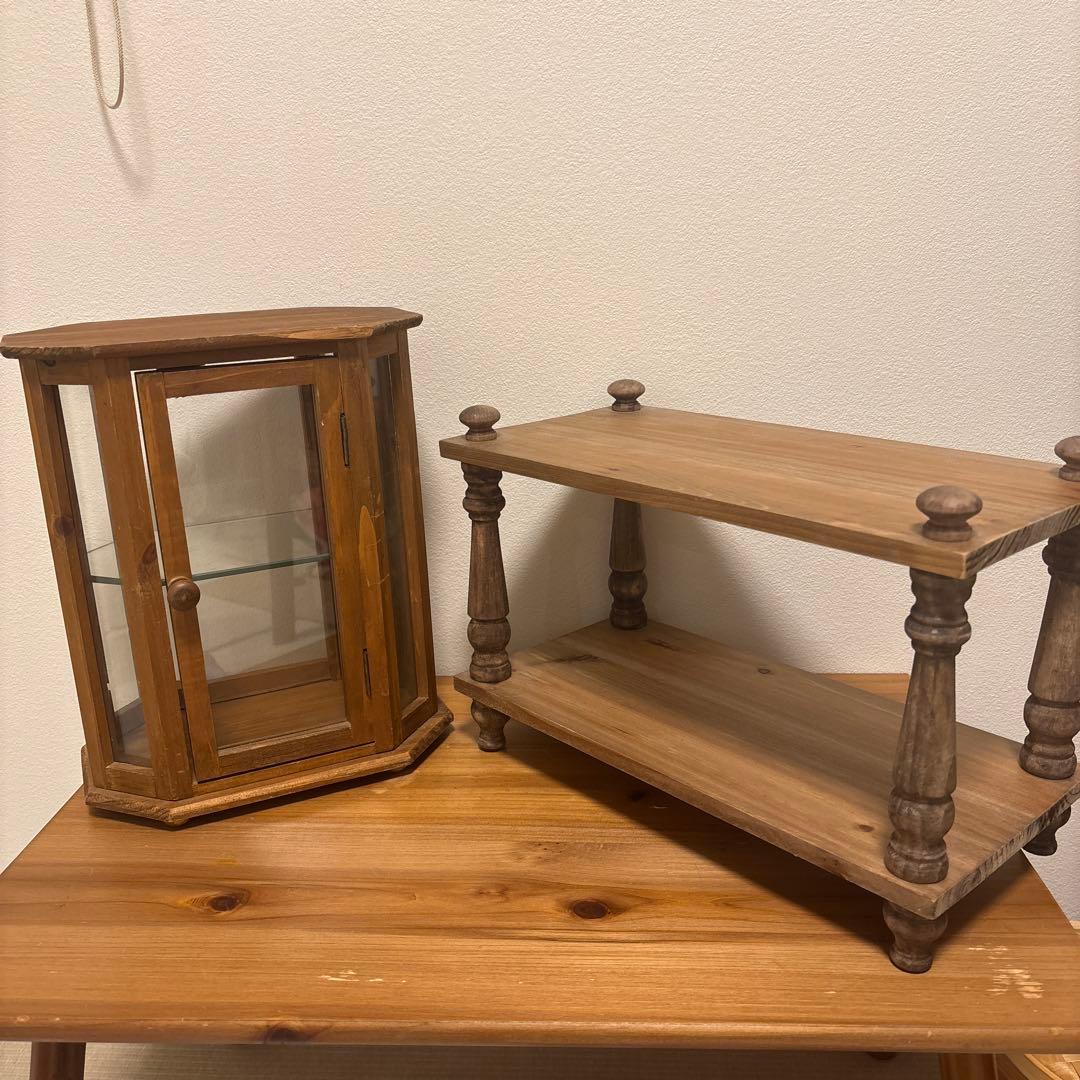 アンティーク調　キャビネット　ラック　セット