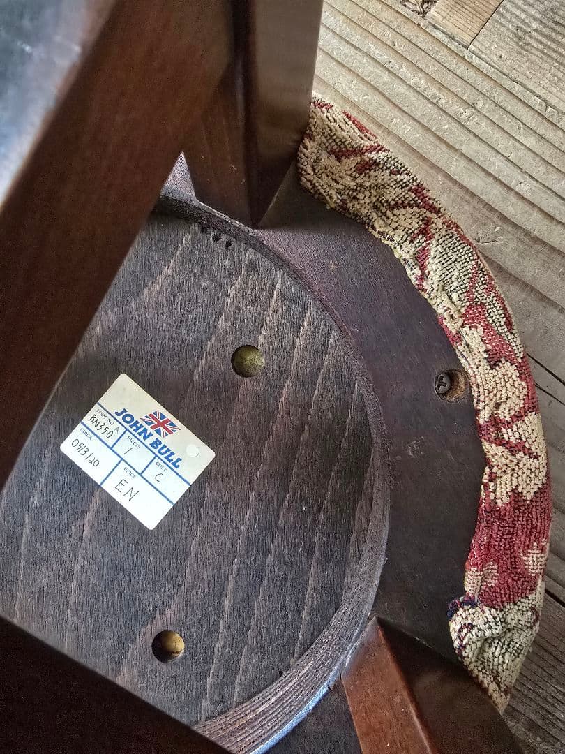 土日値下げ　アンティーク　スツール　ファブリック