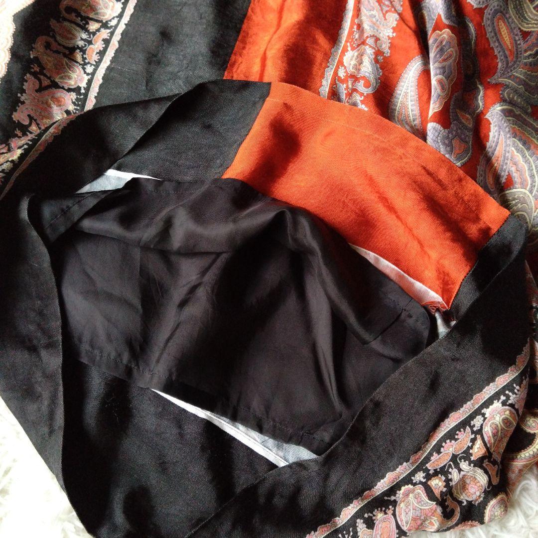 ワイズ　ペイズリープリント　ワイドパンツ